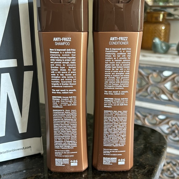 Brand new Brazillion Blowout Frizz Free shampoo & conditioner 12 oz. Each. - Picture 2 of 2